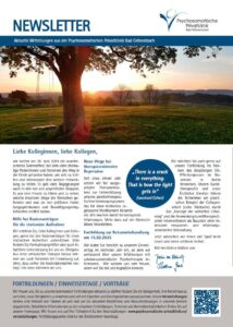 Newsletter Psychosomatische Privatklinik Bad Grönenbach